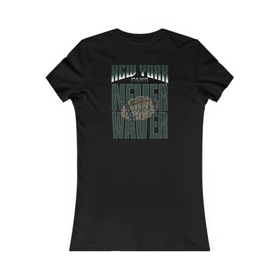 New York Fans Never Waver W-Leopard Football Women's Favorite Tee - Never Waver