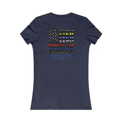 T-Shirt Never Waver Back Our First Responders Women's - Never Waver