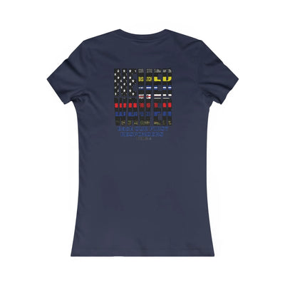 T-Shirt Never Waver Back Our First Responders Women's - Never Waver