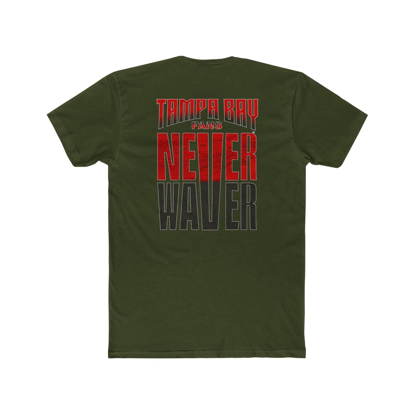 Tampa Bay Fans Never Waver Unisex Cotton Crew Tee - Never Waver