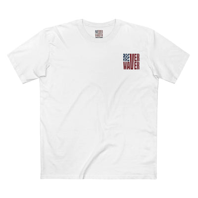 Never Waver Jesus Protecting America And Trump Men's Staple Tee - Never Waver