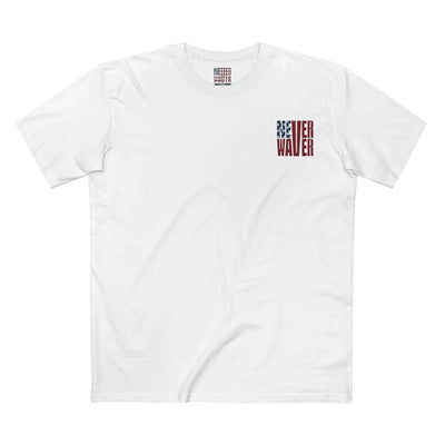Never Waver Jesus Protecting America And Trump Men's Staple Tee - Never Waver