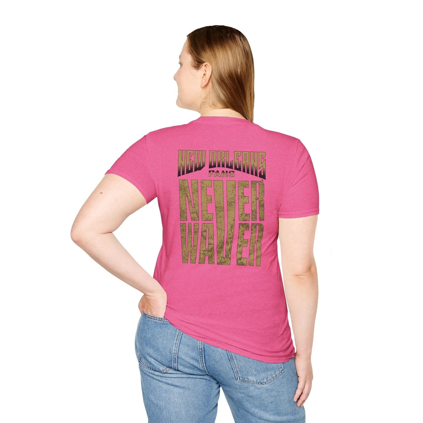 New Orleans Fans Never Waver Unisex Softstyle T-Shirt - Never Waver