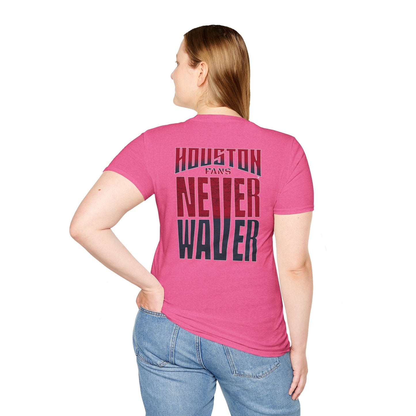 Houston Fans Never Waver Unisex Softstyle T-Shirt - Never Waver