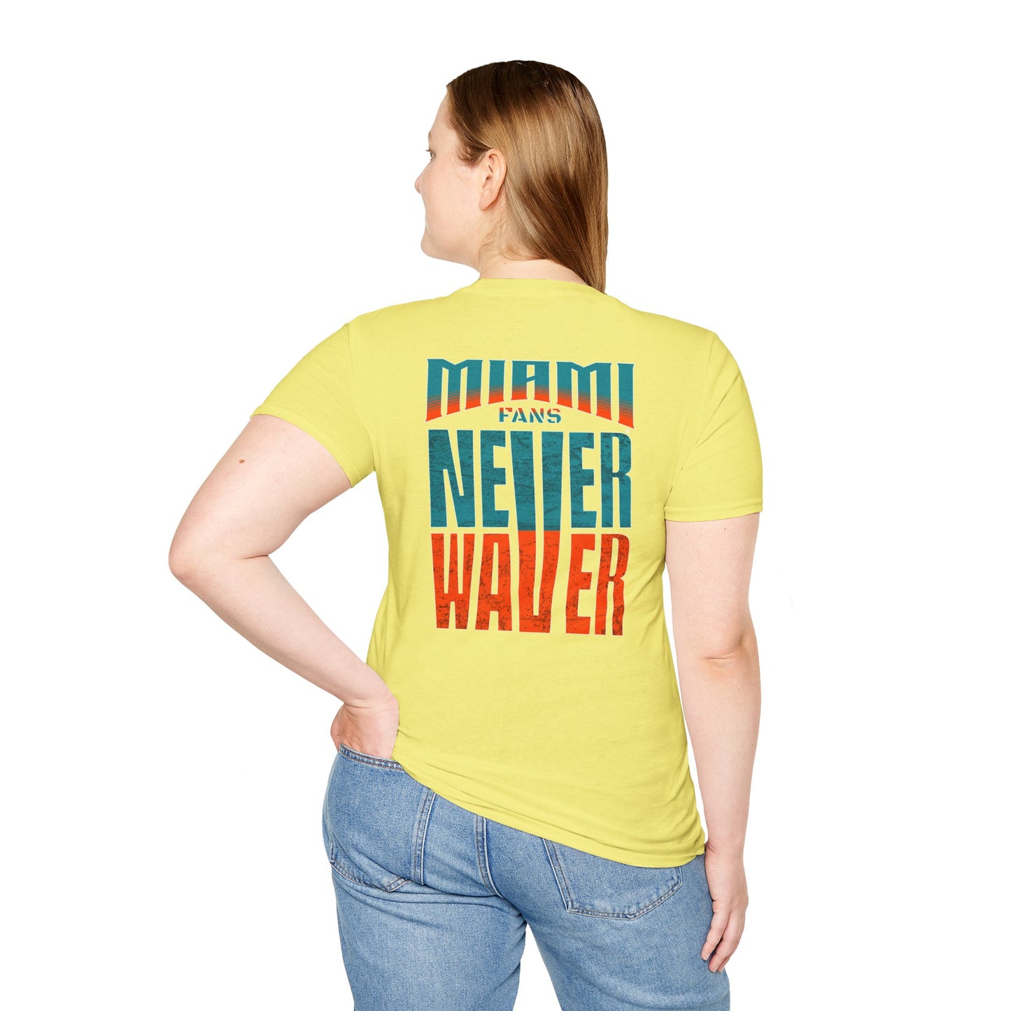 Miami Fans Never Waver Unisex Softstyle T-Shirt - Never Waver