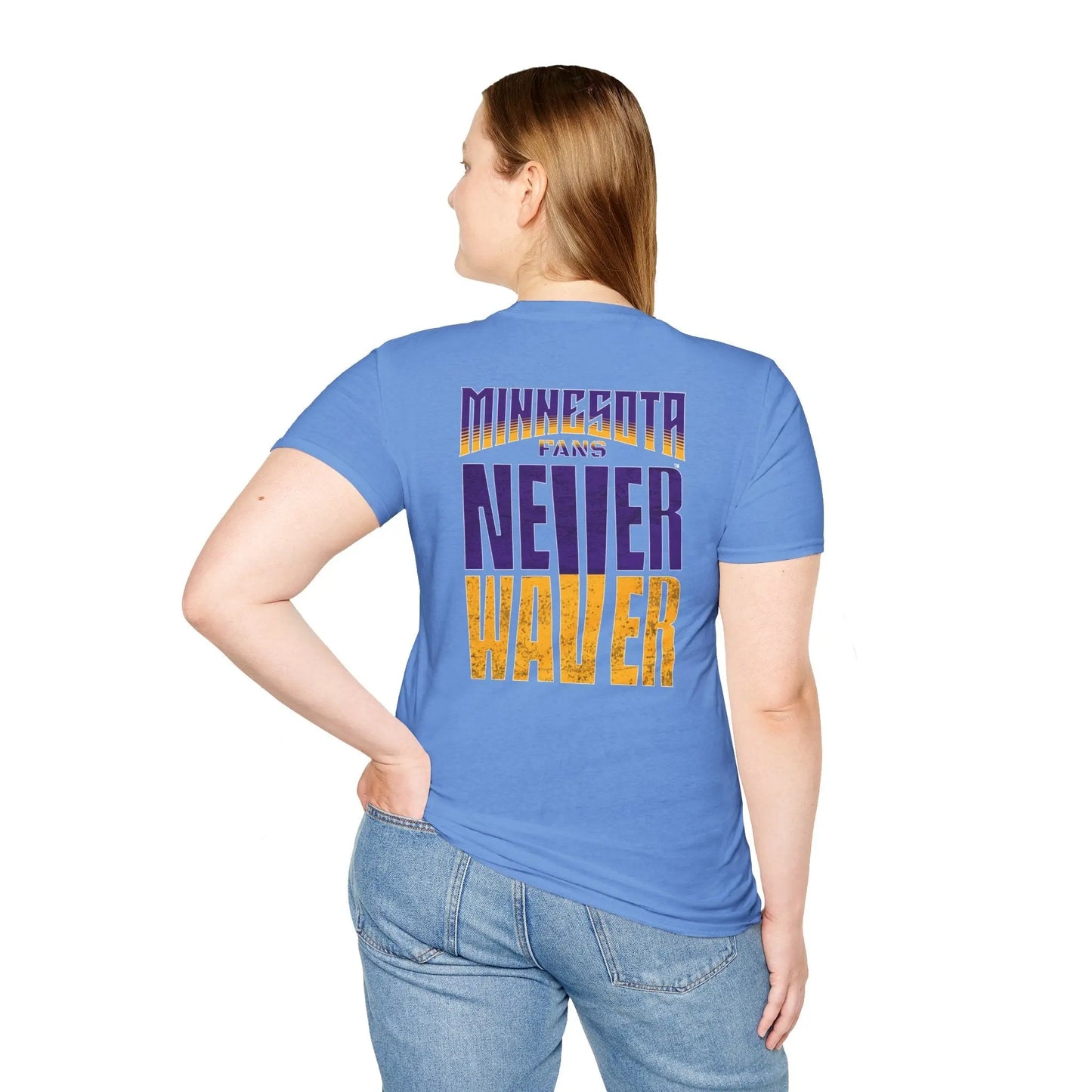 Minnesota Fans Never Waver Unisex Softstyle T-Shirt - Never Waver