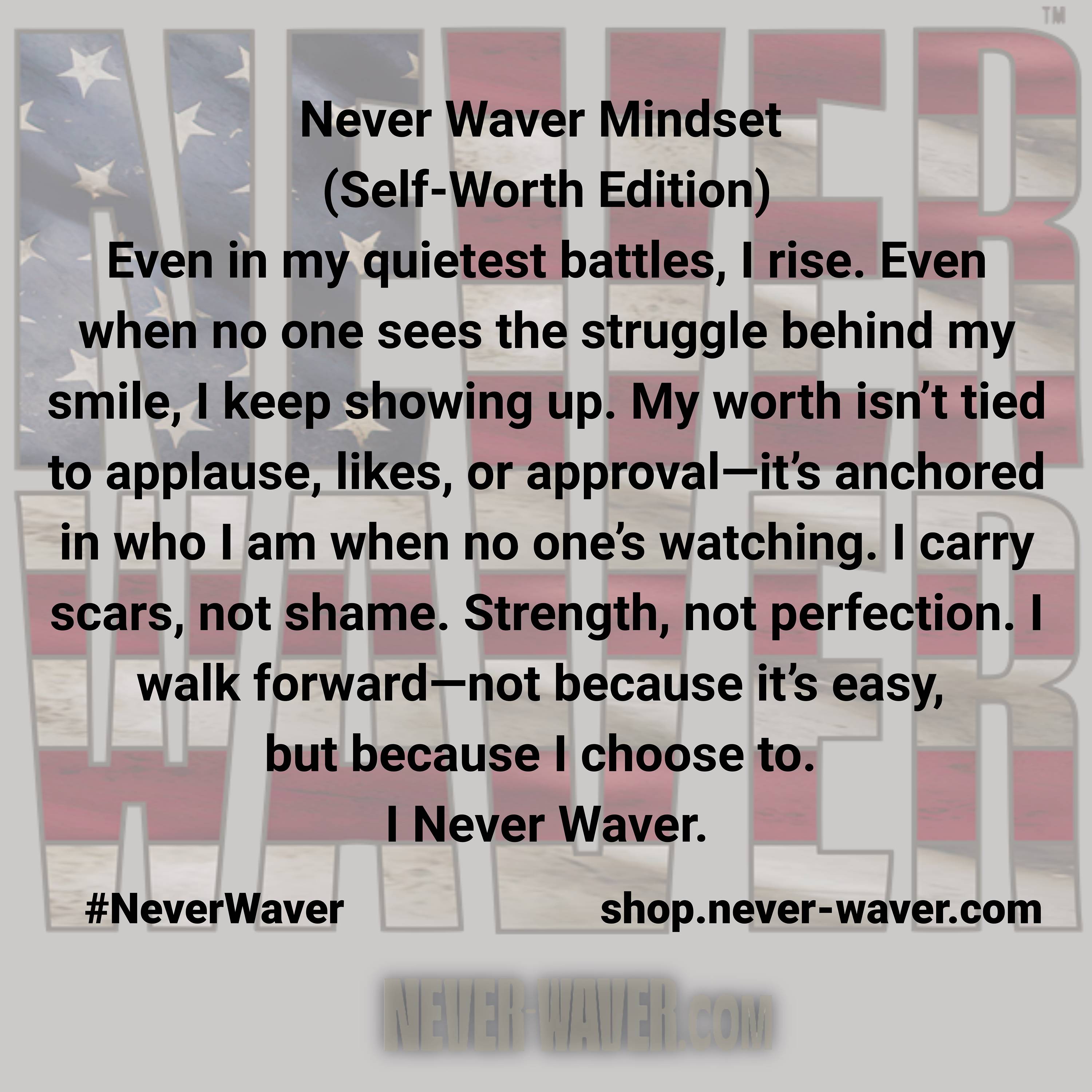 Never Waver Mindset Self-Worth