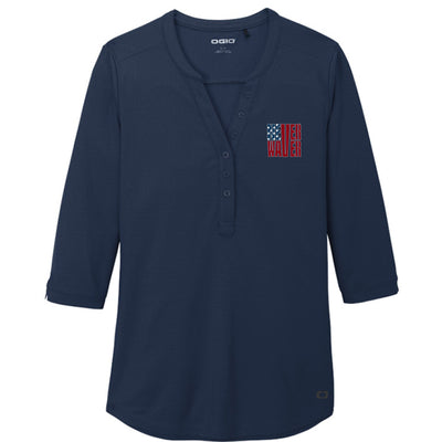 Never Waver American With White Outline