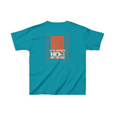 Kids Heavy Cotton™ Tee -Never Waver be the Windshield- Stylish, Comfortable Everyday Wear
