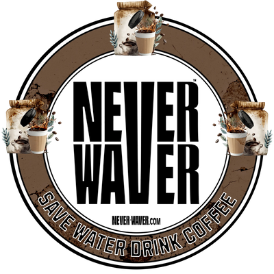 Never Waver Save Water Drink Coffee funny graphic tees, sarcastic shirts, humorous hoodies, adult humor clothing, Never Waver brand, bold apparel, edgy sayings, funny t-shirts for men and women, attitude clothing
