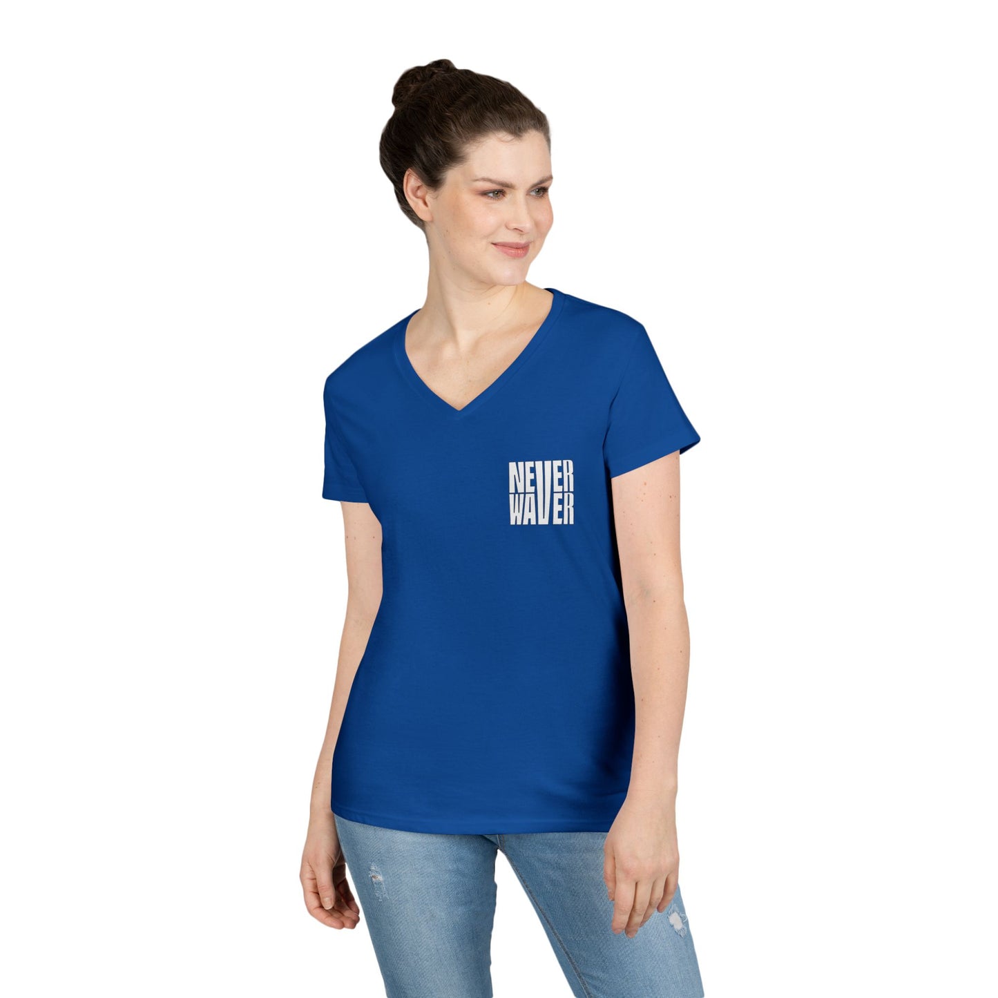Never Waver Best Mom Ever V-Neck T-Shirt | Perfect Gift for Mother's Day | Casual Everyday Wear - Never Waver