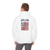 Unisex Heavy Blend™ Hooded Sweatshirt - 'New York Fans Never Waver W Leopard Football' American Pride Design - Never Waver