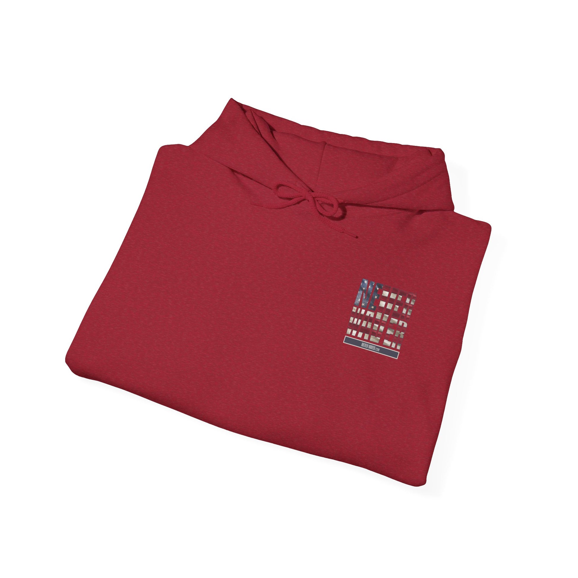 Patriotic Unisex Heavy Blend™ Hooded Sweatshirt - 'America Never Waver' - Never Waver
