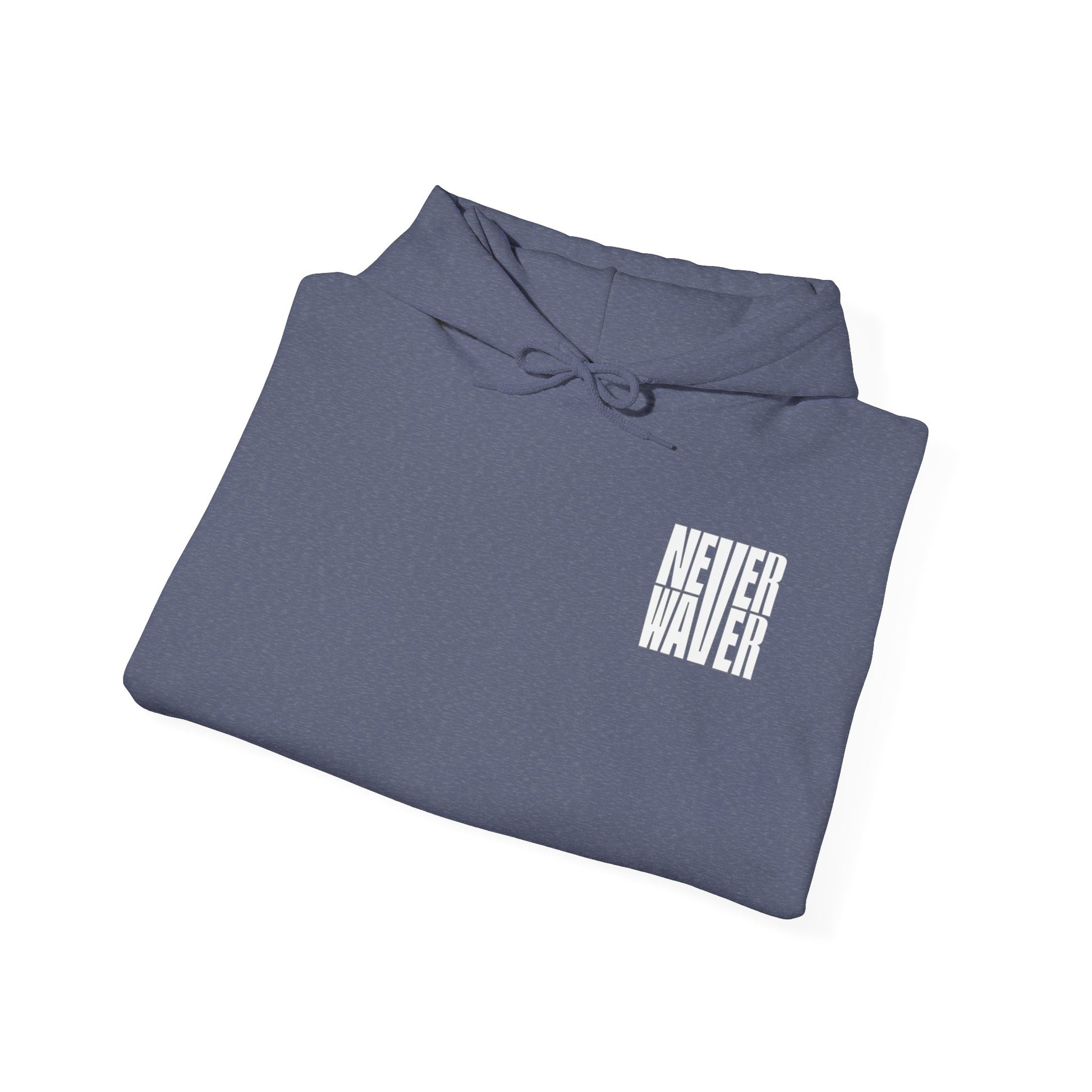 Never Waver” Jesus a bold, eye-catching design that reflects a steadfast faith and confidence in Christ. Hoodie - Unisex Heavy Blend™ Sweatshirt - Never Waver
