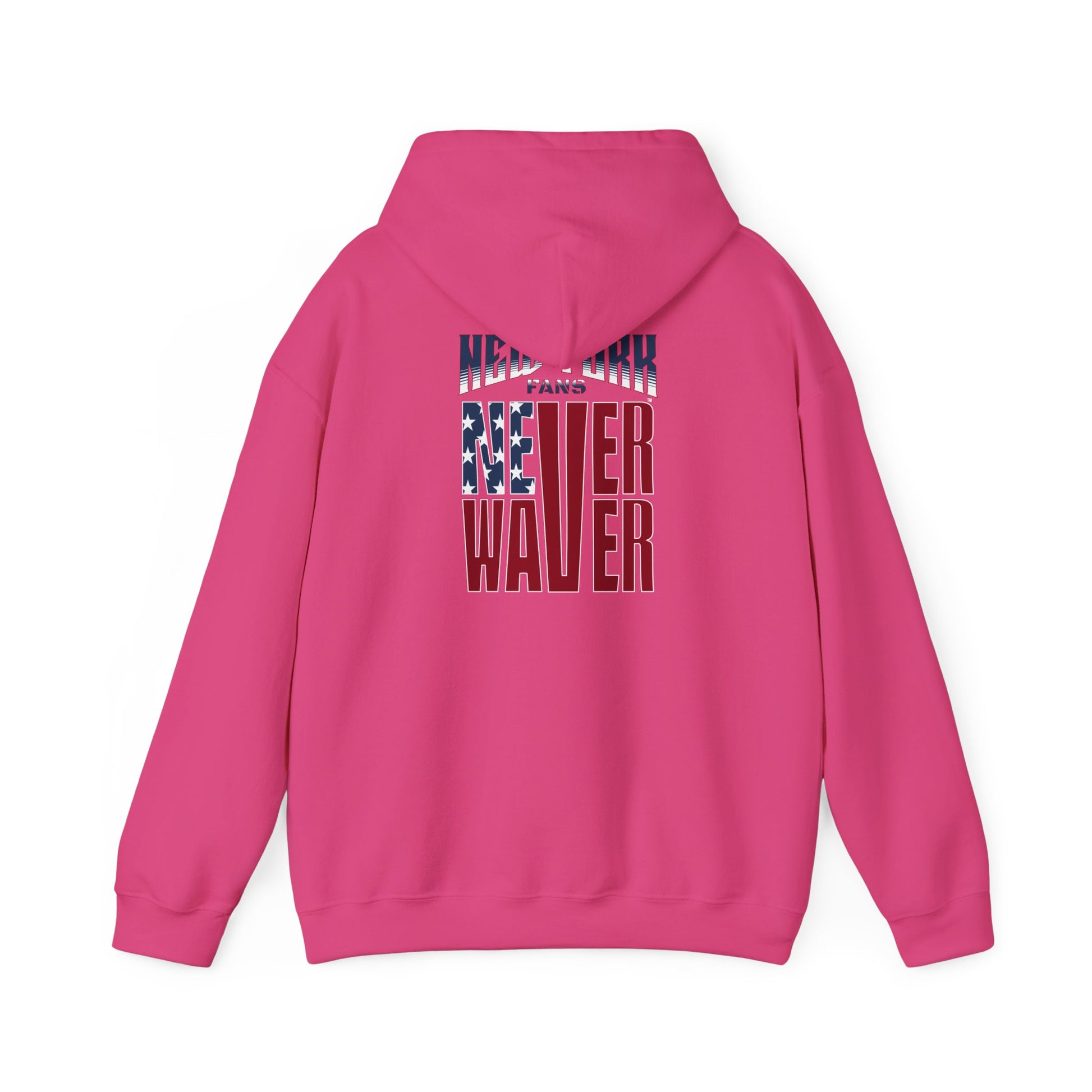 Unisex Heavy Blend™ Hoodie - 'New York Fans Never Waver' American Flag Design - Never Waver