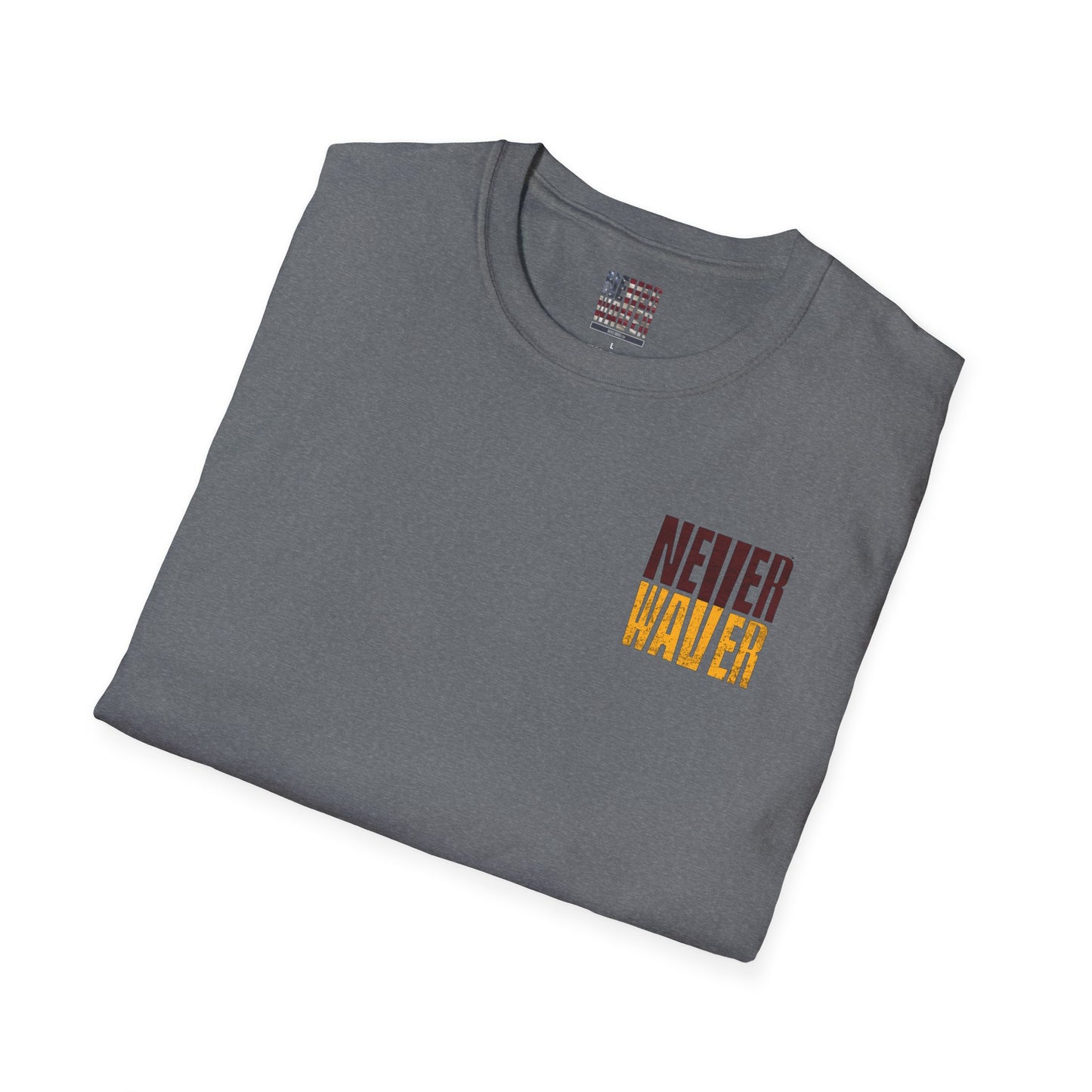 Washington Fans Never Waver Unisex Softstyle T-Shirt - Never Waver