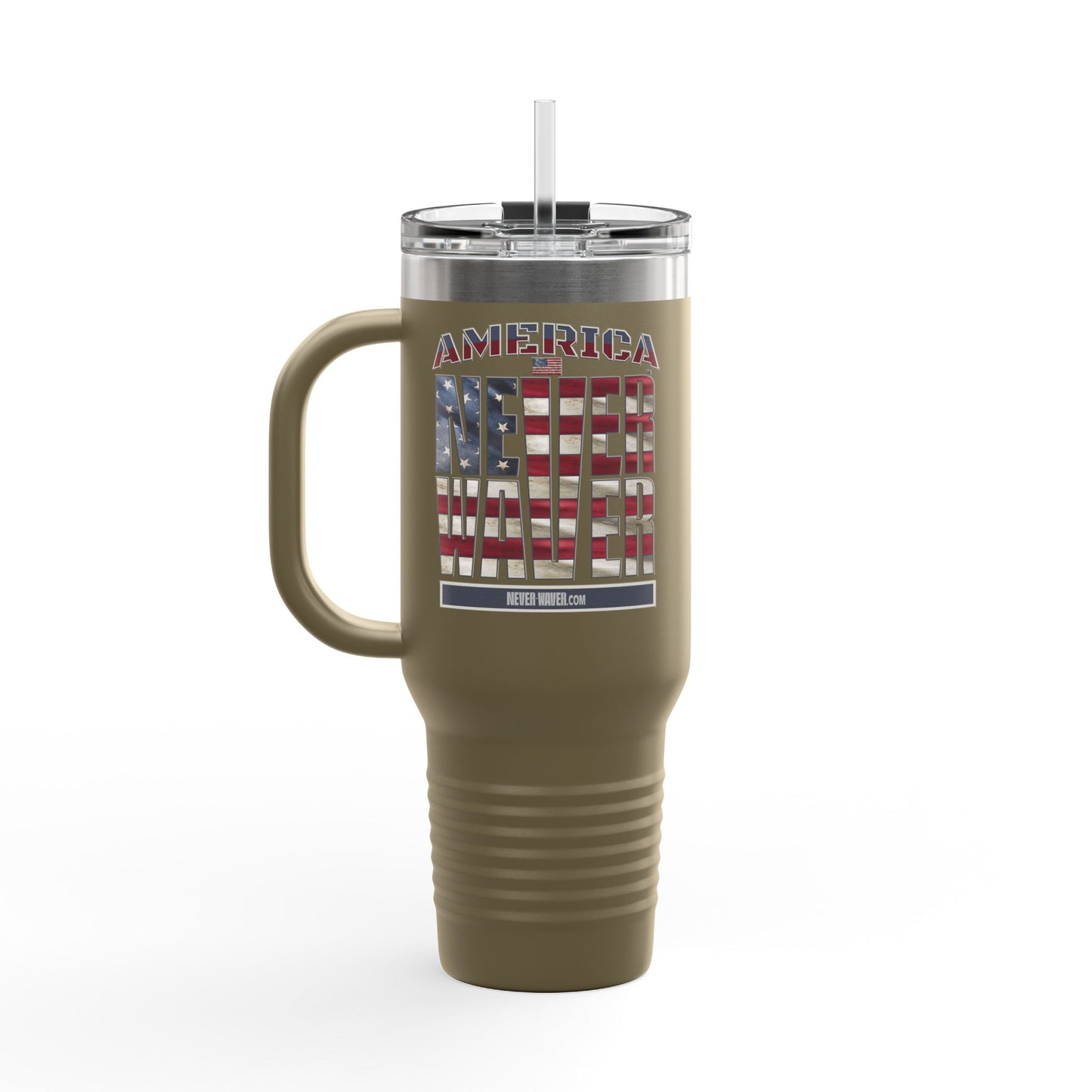 America Never Waver Insulated Travel Mug, 40oz - Never Waver