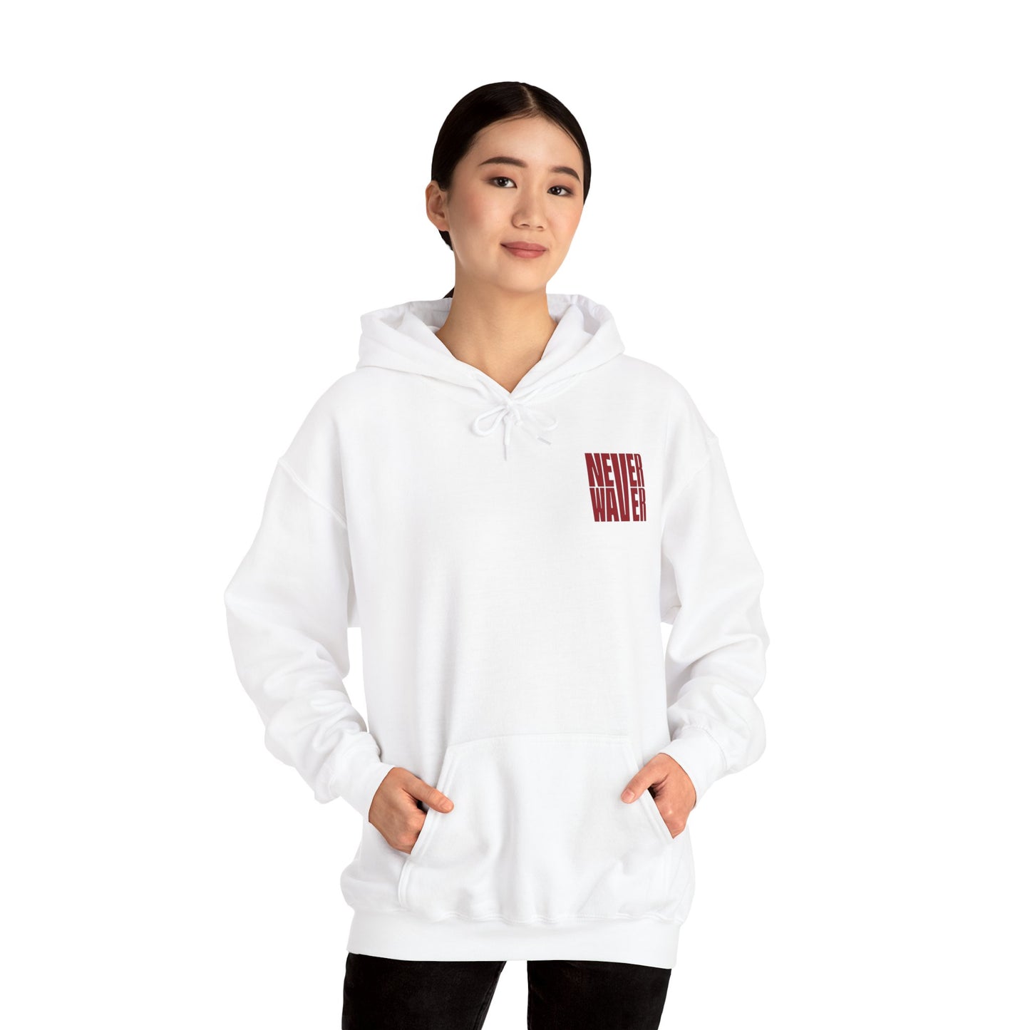 Unisex Heavy Blend™ Hoodie - 'Never Waver Just A Mom Trying Not to Raise A&&holes' - Never Waver
