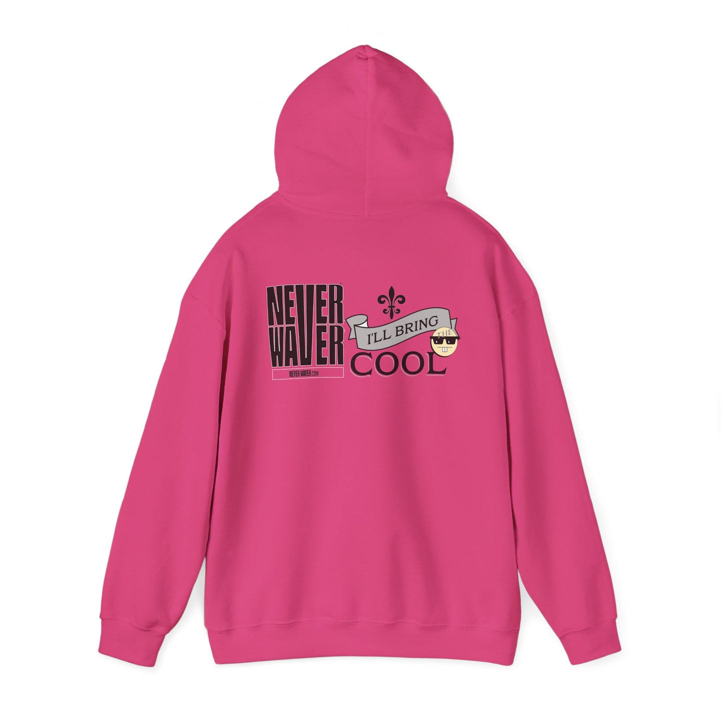 Unisex Heavy Blend™ Hooded Sweatshirt - "Never Waver I'll Bring The Cool" Inspirational Hoodie - Never Waver
