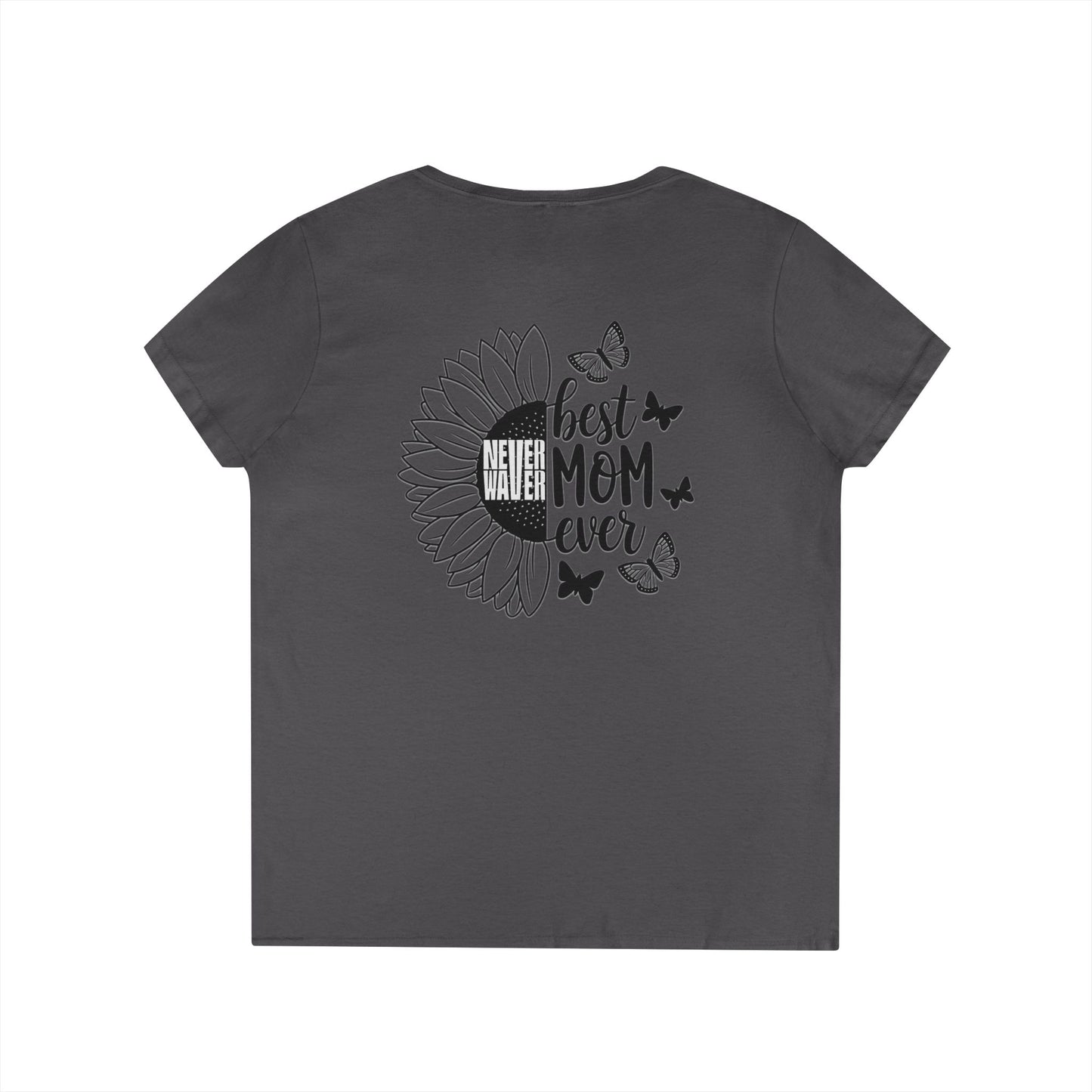 Never Waver Best Mom Ever V-Neck T-Shirt | Perfect Gift for Mother's Day | Casual Everyday Wear - Never Waver