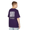Kids Golf Tee -Never Waver” Jesus a bold, eye-catching design that reflects a steadfast faith and confidence in Christ. - Never Waver