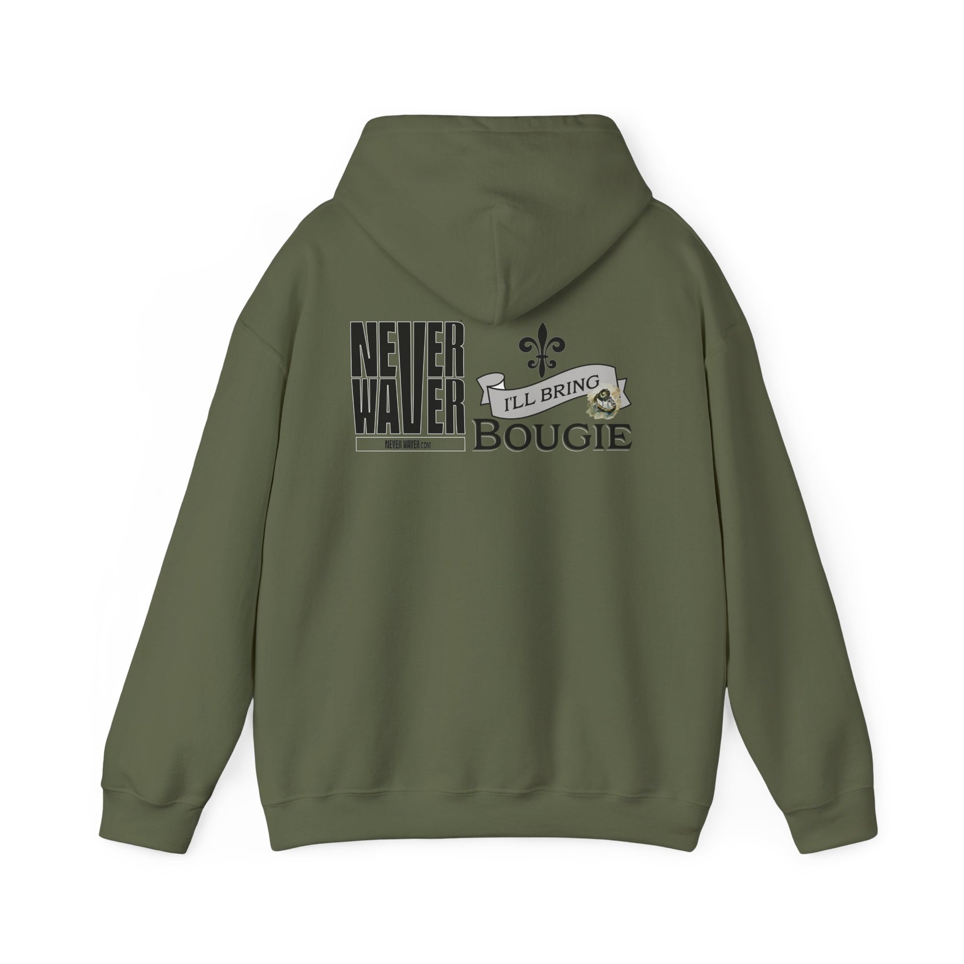 Unisex Heavy Blend™ Hooded Sweatshirt - "Never Waver I'll Bring The Bougie" Inspirational Hoodie - Never Waver