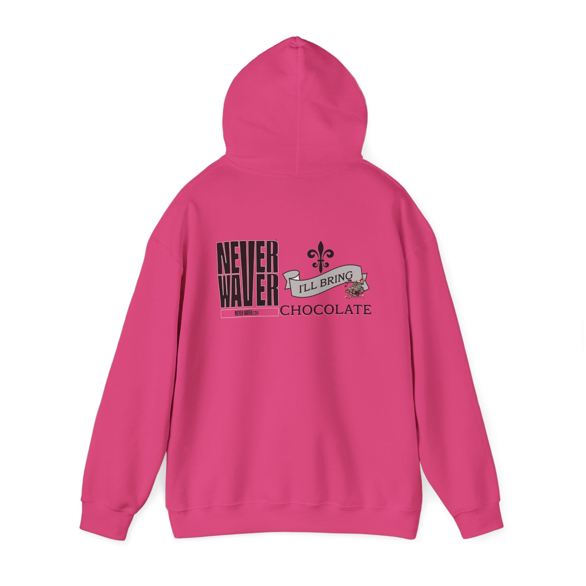 Unisex Heavy Blend™ Hooded Sweatshirt - "Never Waver I'll Bring The Chocolate" Inspirational Hoodie - Never Waver