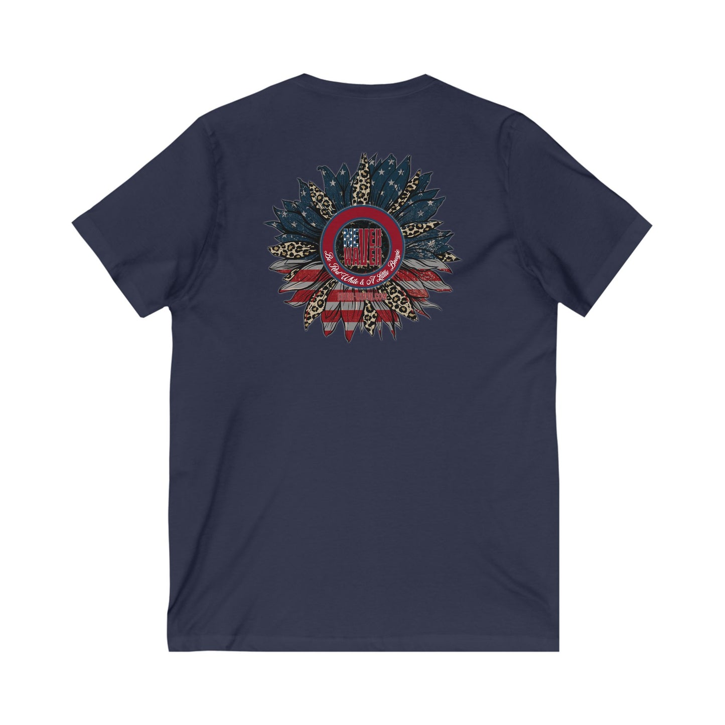 Unisex V-Neck Tee - Never Waver Be Red White and A little Bougie T-Shirt - Never Waver