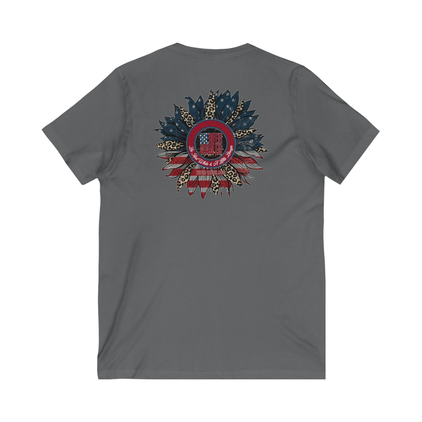 Unisex V-Neck Tee - Never Waver Be Red White and A little Bougie T-Shirt - Never Waver
