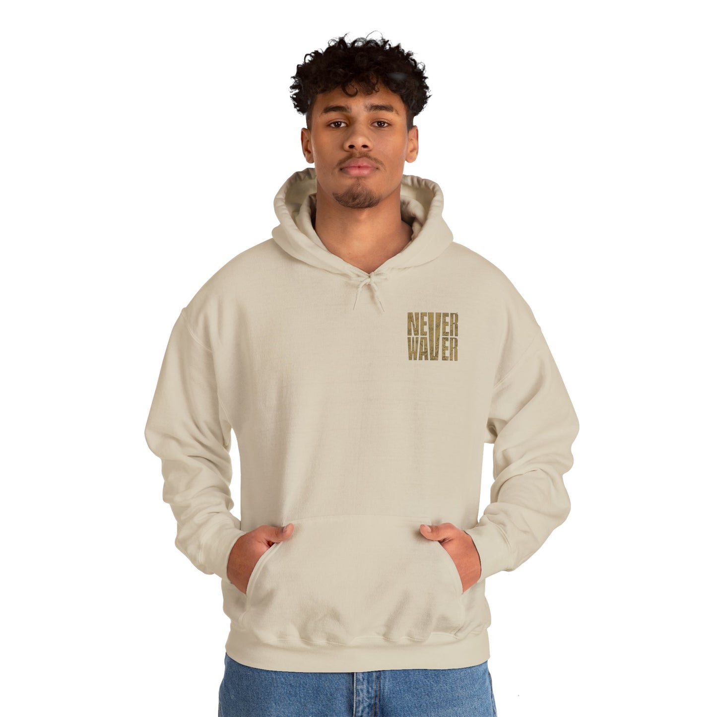 New Orleans Fans Never Waver Unisex Heavy Blend™ Hoodie - Motivational Sweatshirt for Fans - Never Waver