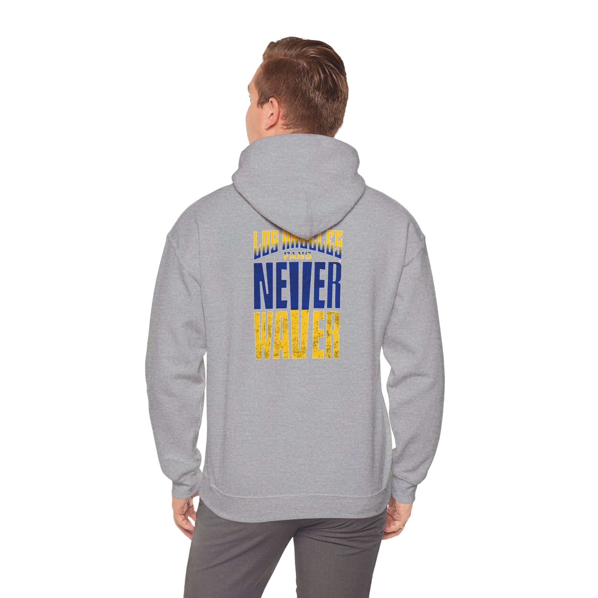 Inspired Unisex Heavy Blend™ Hooded Sweatshirt -Los Angeles Fans NEVER WAVER Graphic - Never Waver