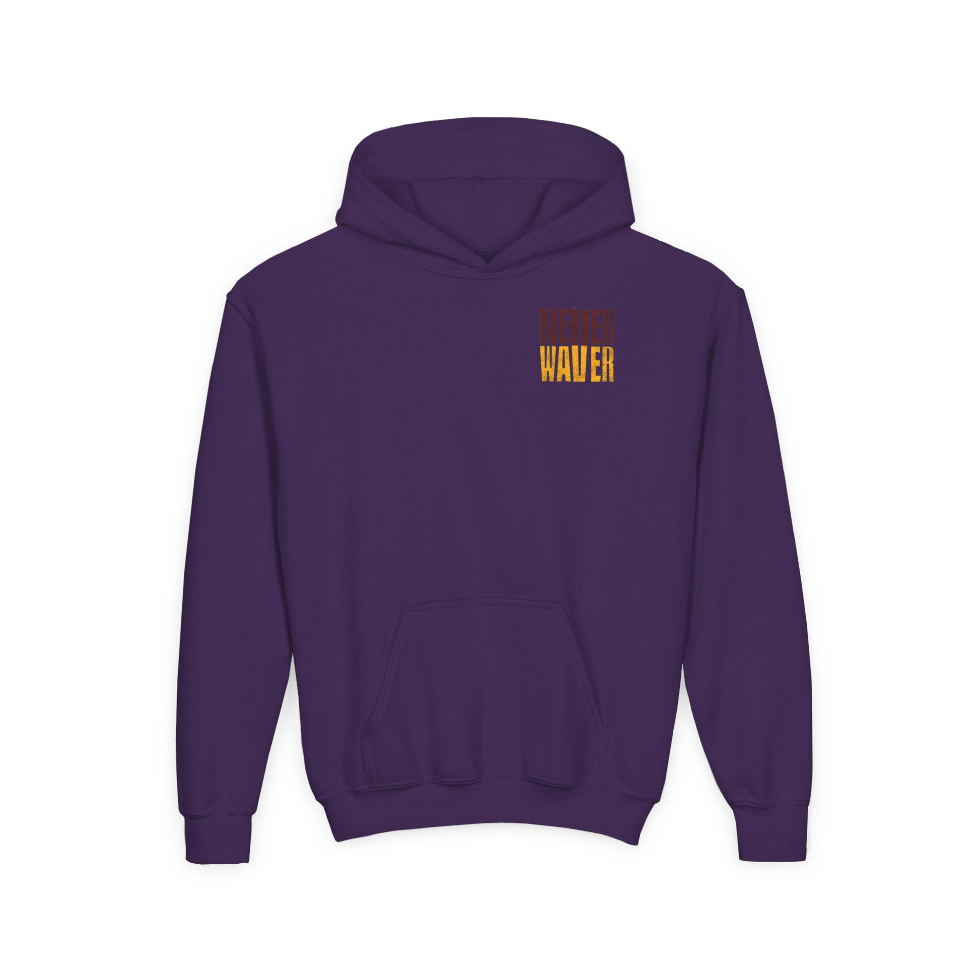 Washington Fans Never Waver Youth Heavy Blend Hooded Sweatshirt - Never Waver