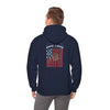 Unisex Heavy Blend™ Hooded Sweatshirt - 'New York Fans Never Waver W Leopard Football' American Pride Design - Never Waver
