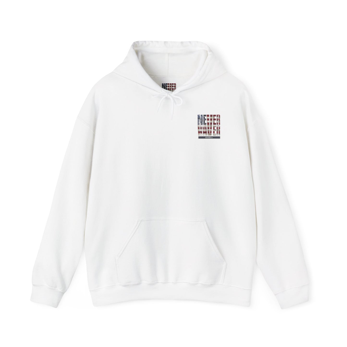 Never Waver Unisex Hooded Sweatshirt - Cozy Casual Wear for Everyday Comfort - Never Waver