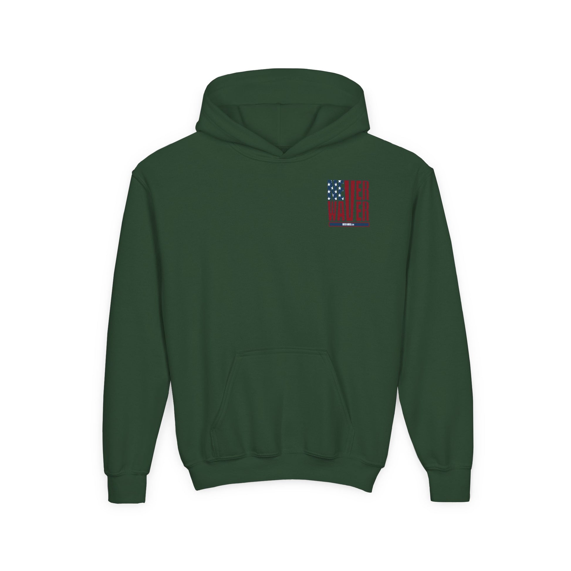 Youth Golf Hoodie - "Never Waver Golf" Sweatshirt for Young Golfers - Never Waver