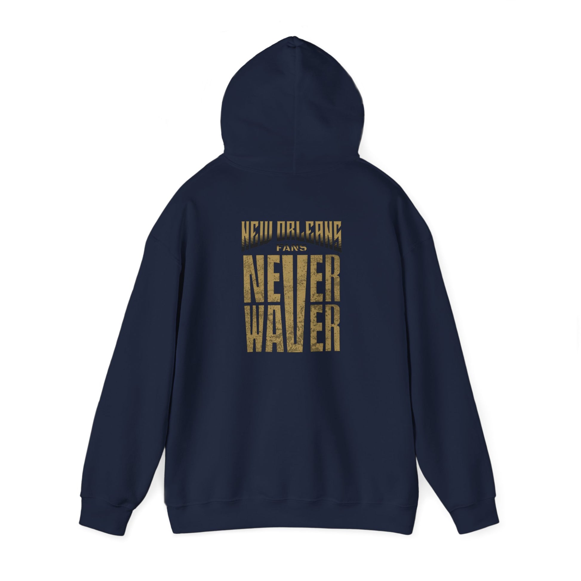New Orleans Fans Never Waver Unisex Heavy Blend™ Hoodie - Motivational Sweatshirt for Fans - Never Waver