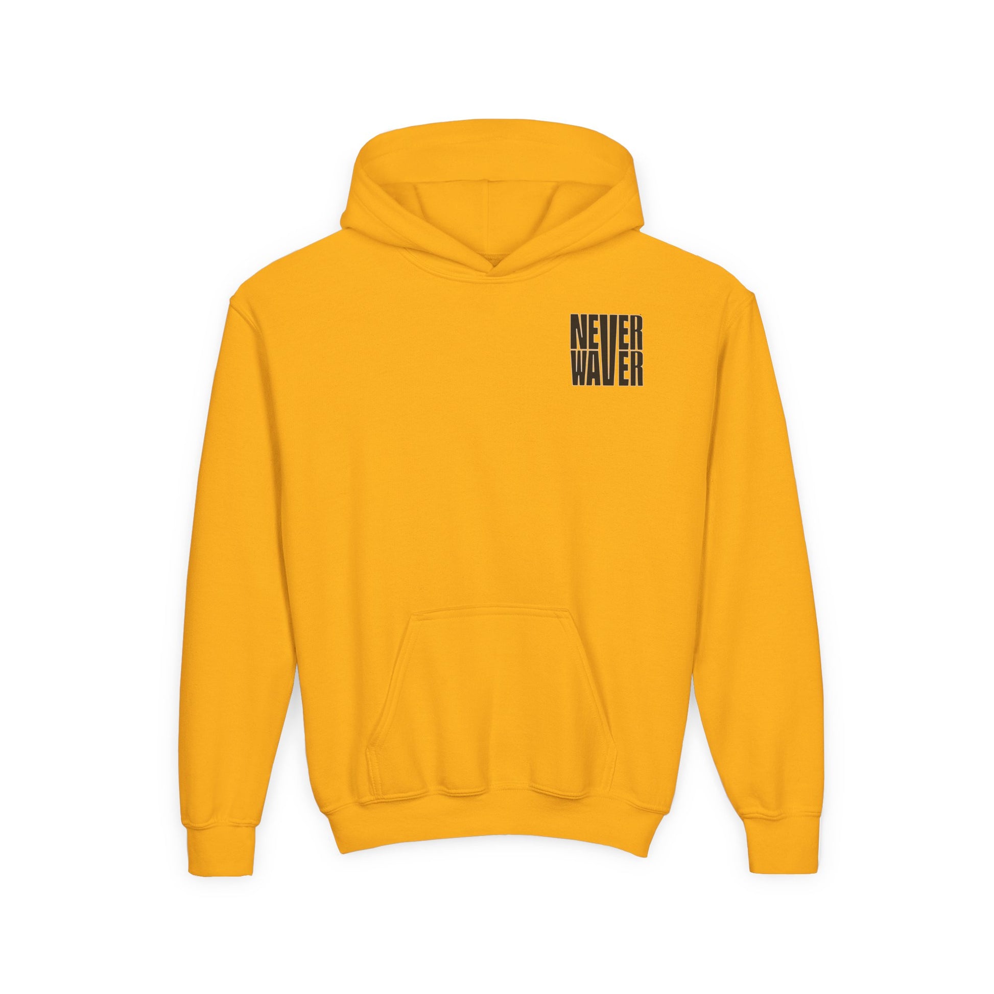 Hoodie - "Never Waver” Jesus a bold, eye-catching design that reflects a steadfast faith and confidence in Christ. " Sweatshirt for Young - Never Waver