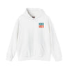 Unisex Heavy Blend™ Hooded Sweatshirt -Miami Fans  NEVER WAVER w Leopard Football | Cozy Streetwear for Every Day - Never Waver