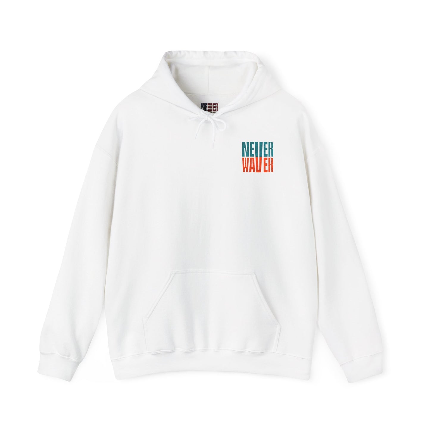 Unisex Heavy Blend™ Hooded Sweatshirt -Miami Fans  NEVER WAVER w Leopard Football | Cozy Streetwear for Every Day - Never Waver
