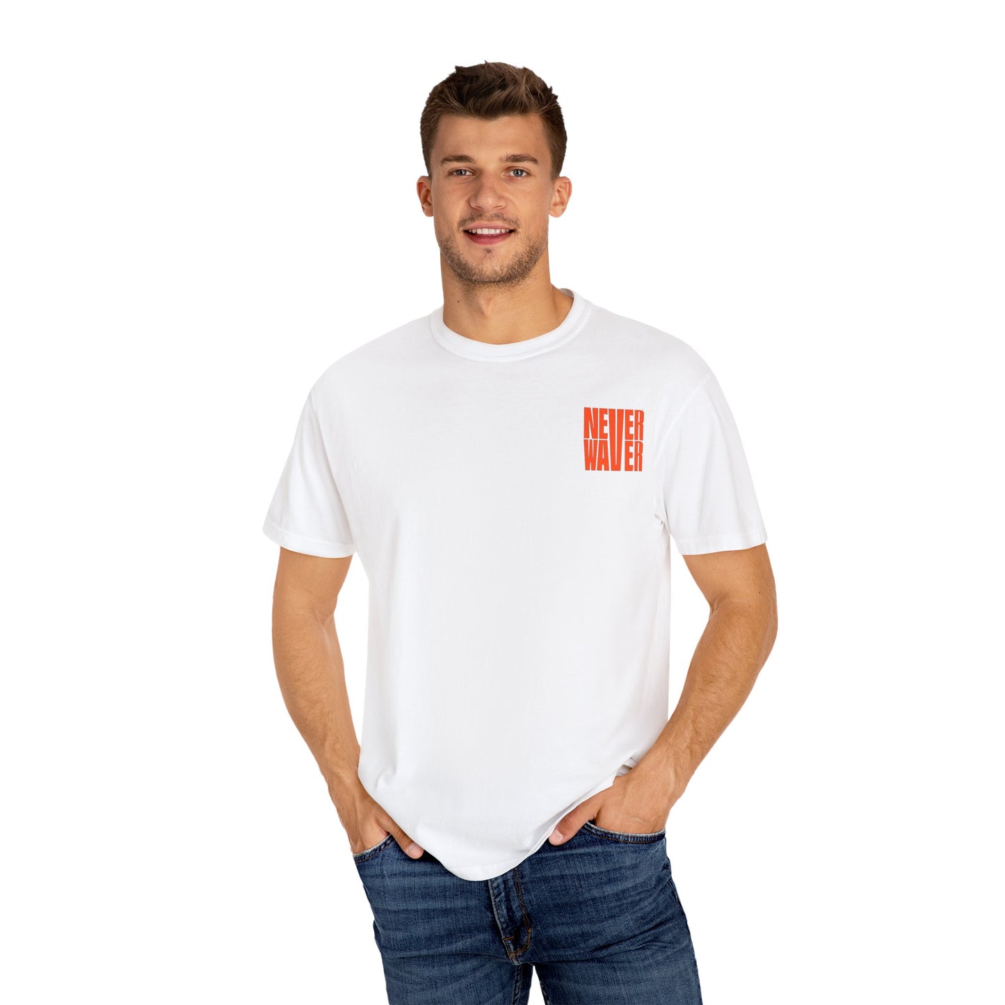 Unisex Garment-Dyed T-Shirt - 'Never Waver Oh Honey I am that Mom' Design - Never Waver