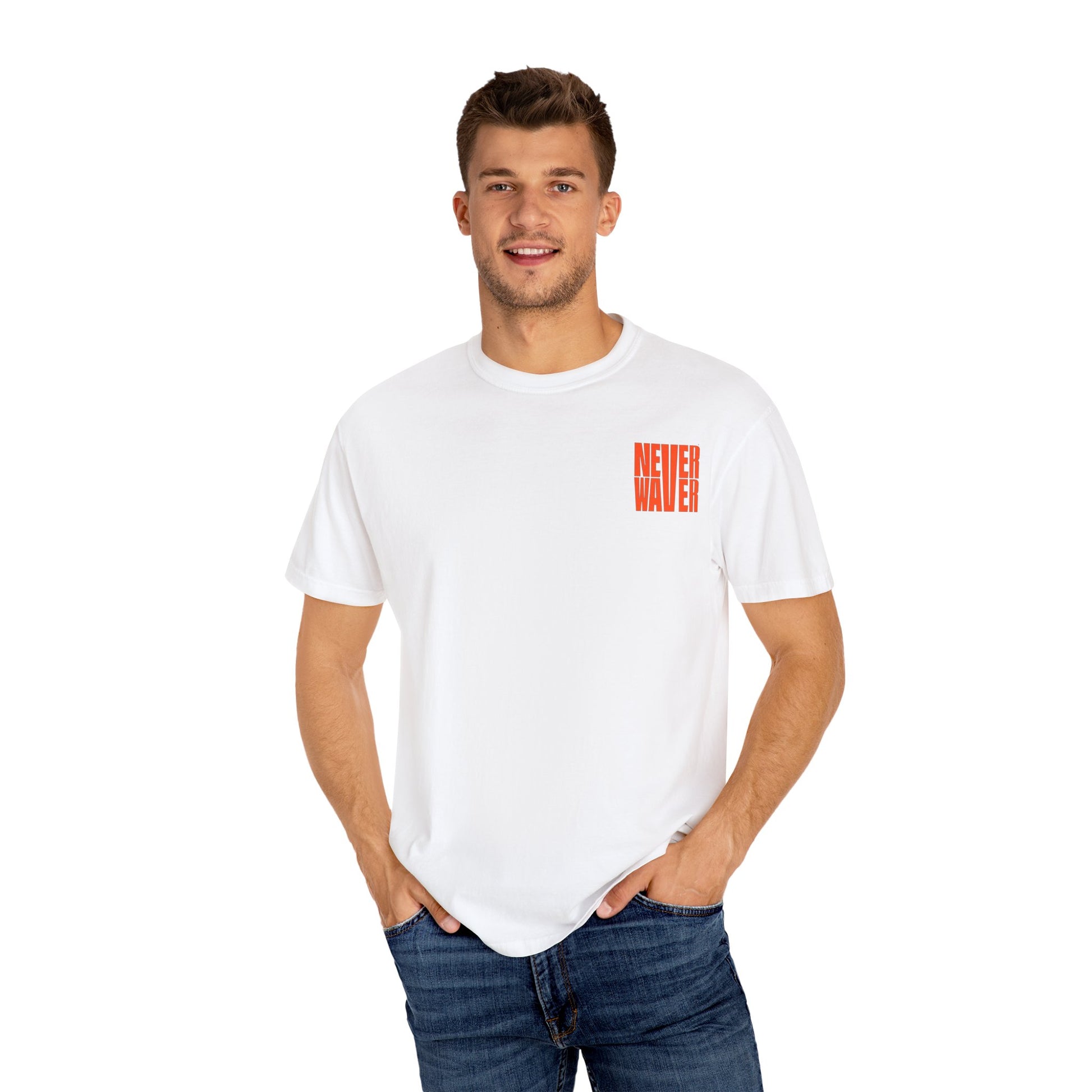 Unisex Garment-Dyed T-Shirt - 'Never Waver Oh Honey I am that Mom' Design - Never Waver