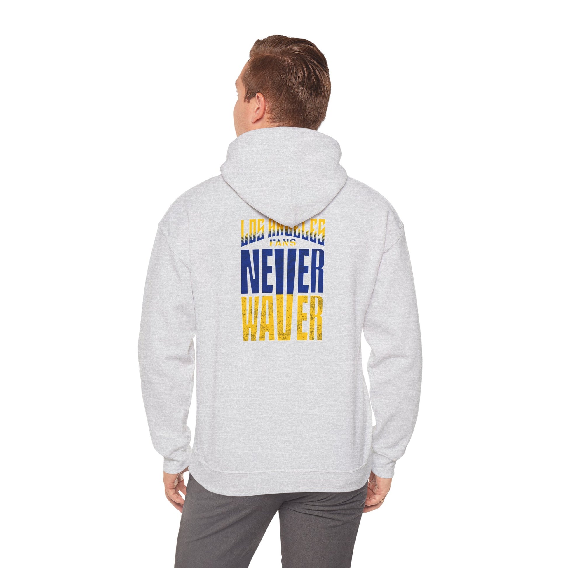 Inspired Unisex Heavy Blend™ Hooded Sweatshirt -Los Angeles Fans NEVER WAVER Graphic - Never Waver