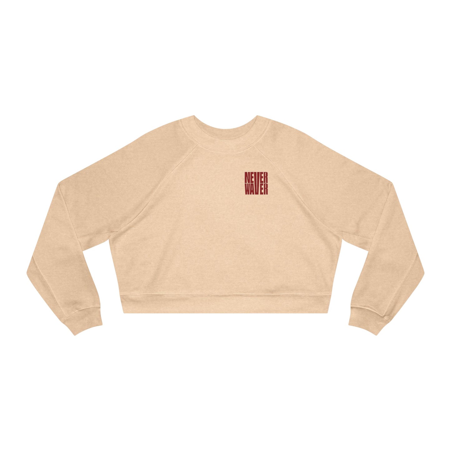 Never Waver Just A Mom Trying Not to Raise A&&holes Women's Cropped Fleece Pullover - Never Waver