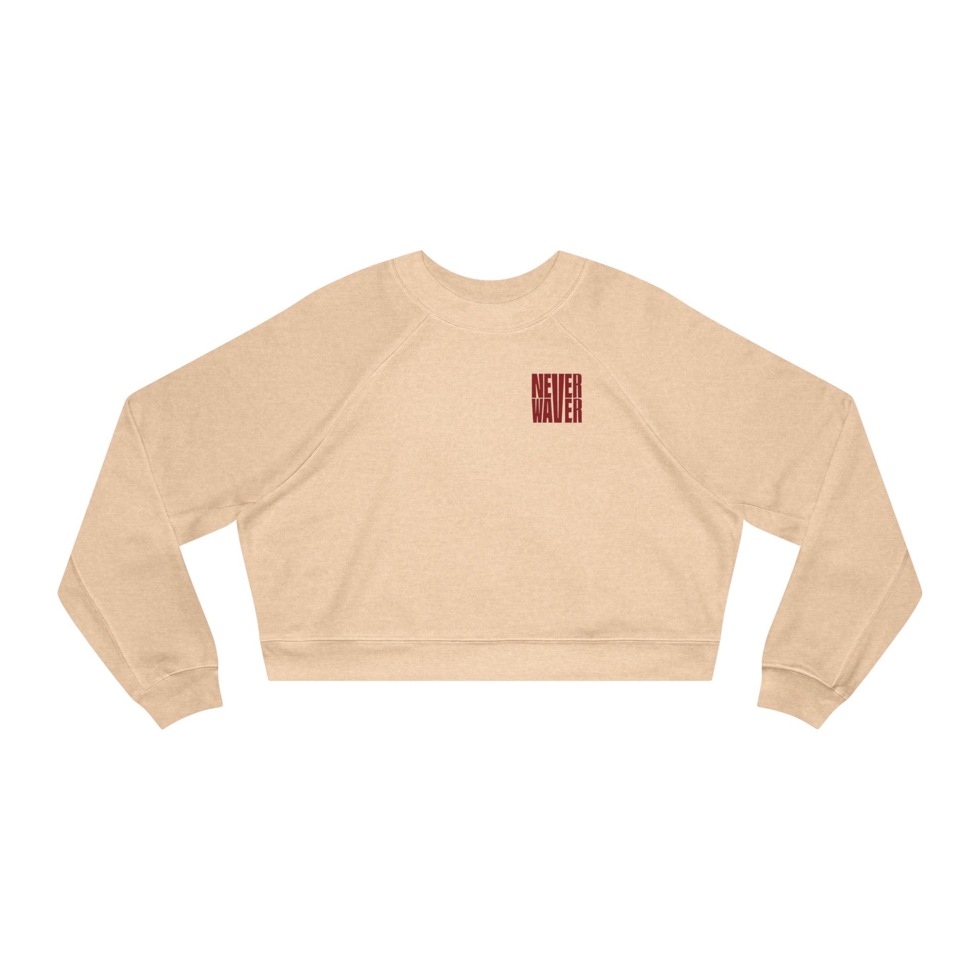 Never Waver Just A Mom Trying Not to Raise A&&holes Women's Cropped Fleece Pullover - Never Waver