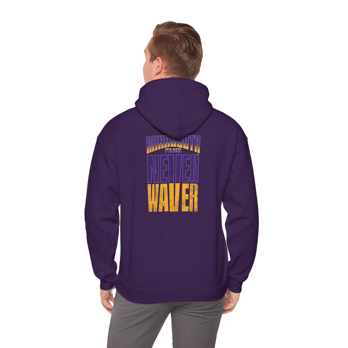 Unisex Heavy Blend™ Hoodie - "Minnesota Fans Never Waver" Design for Comfort and Motivation - Never Waver