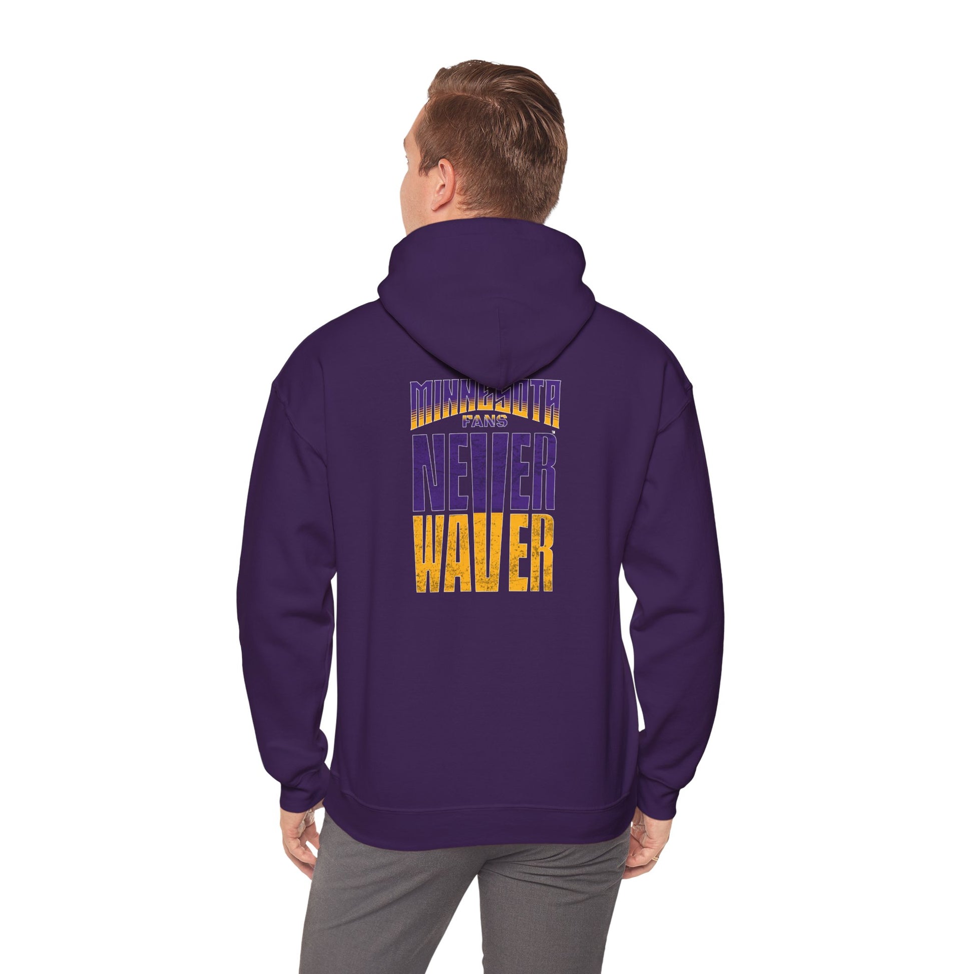 Unisex Heavy Blend™ Hoodie - "Minnesota Fans Never Waver" Design for Comfort and Motivation - Never Waver