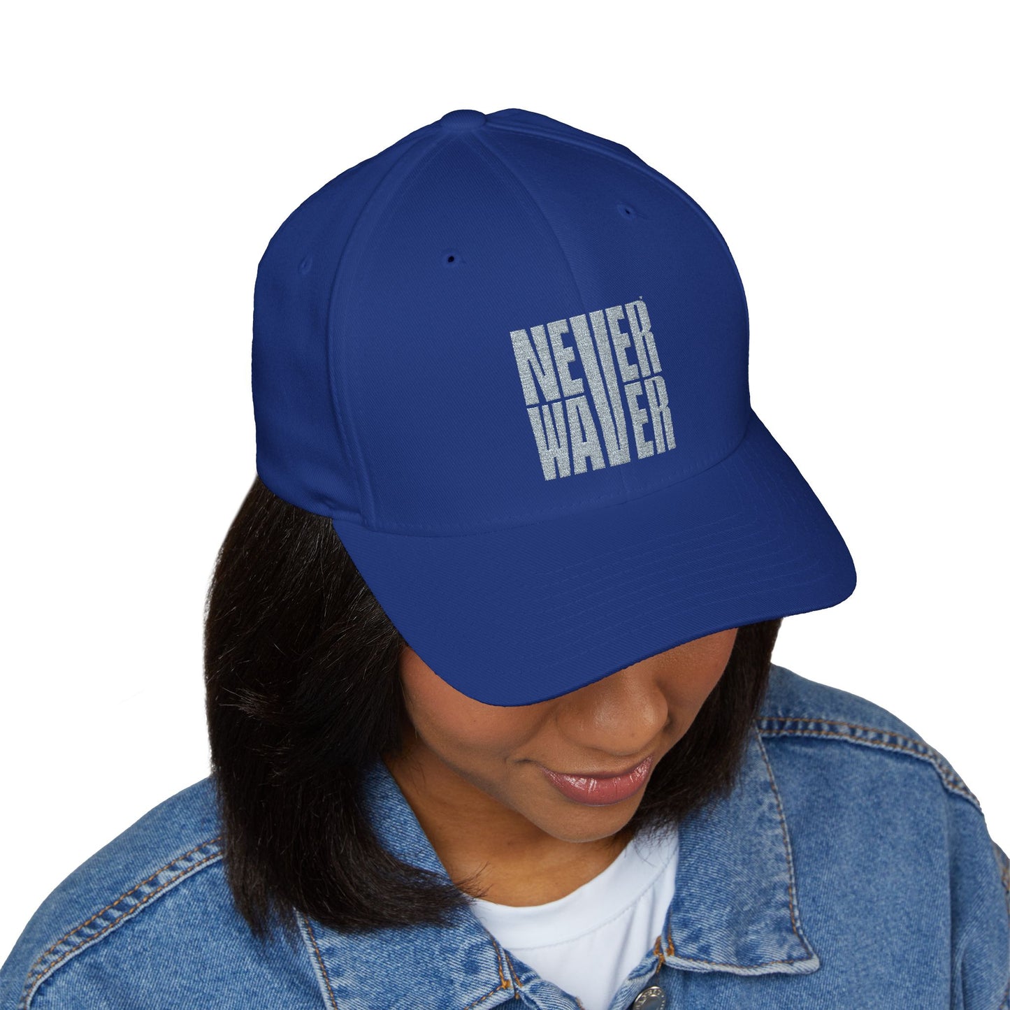 Embroidered Motivational Baseball Cap - 'Never Waver' - Perfect for Outdoor Enthusiasts