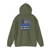 Never Waver Back The Blue Hoodie - Unisex Heavy Blend Sweatshirt - Never Waver