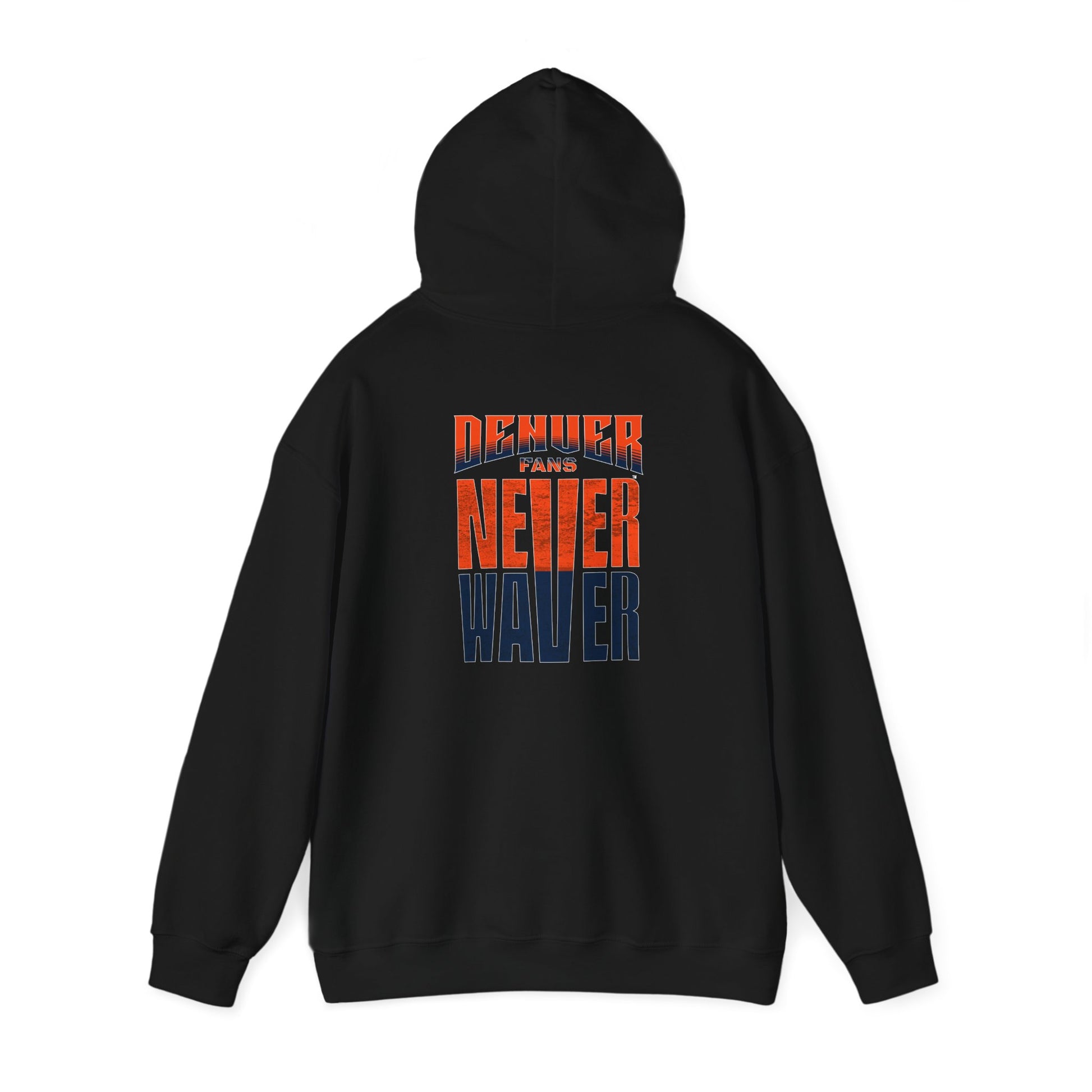 Unisex Heavy Blend™ Hooded Sweatshirt - 'Denver Fans Never Waver' Motivational Design - Never Waver