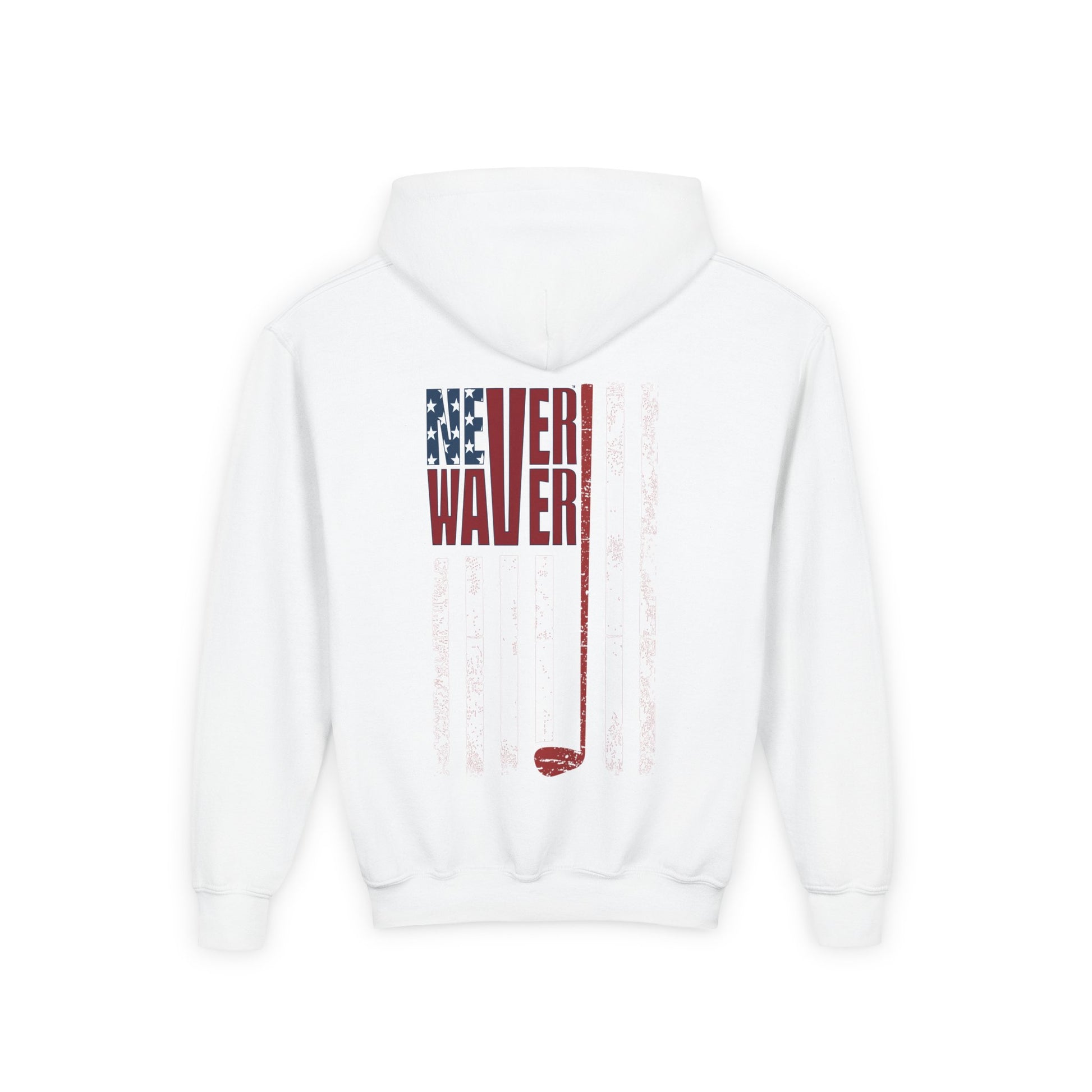 Youth Golf Hoodie - "Never Waver Golf" Sweatshirt for Young Golfers - Never Waver